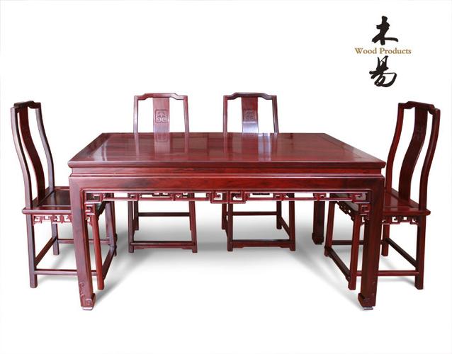 非洲酸枝长方餐桌 回纹餐台 明式红木家具 实木餐桌 榫卯工艺